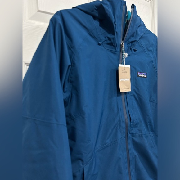 Patagonia Women's L Large 3-in-1 Powder Town Jacket Blue Ski Snowboard NWT - Picture 2 of 15
